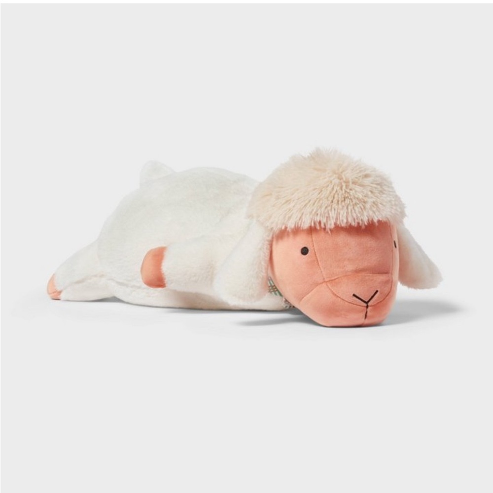 NWT PILLOWFORT WEIGHTED White Lamb Plush Toy